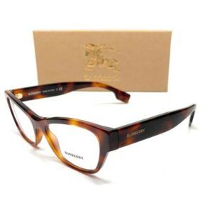 Burberry Women's Light Havana Square Eyeglasses!